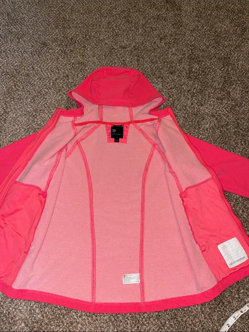 all in motion Girls' coral hooded jacket